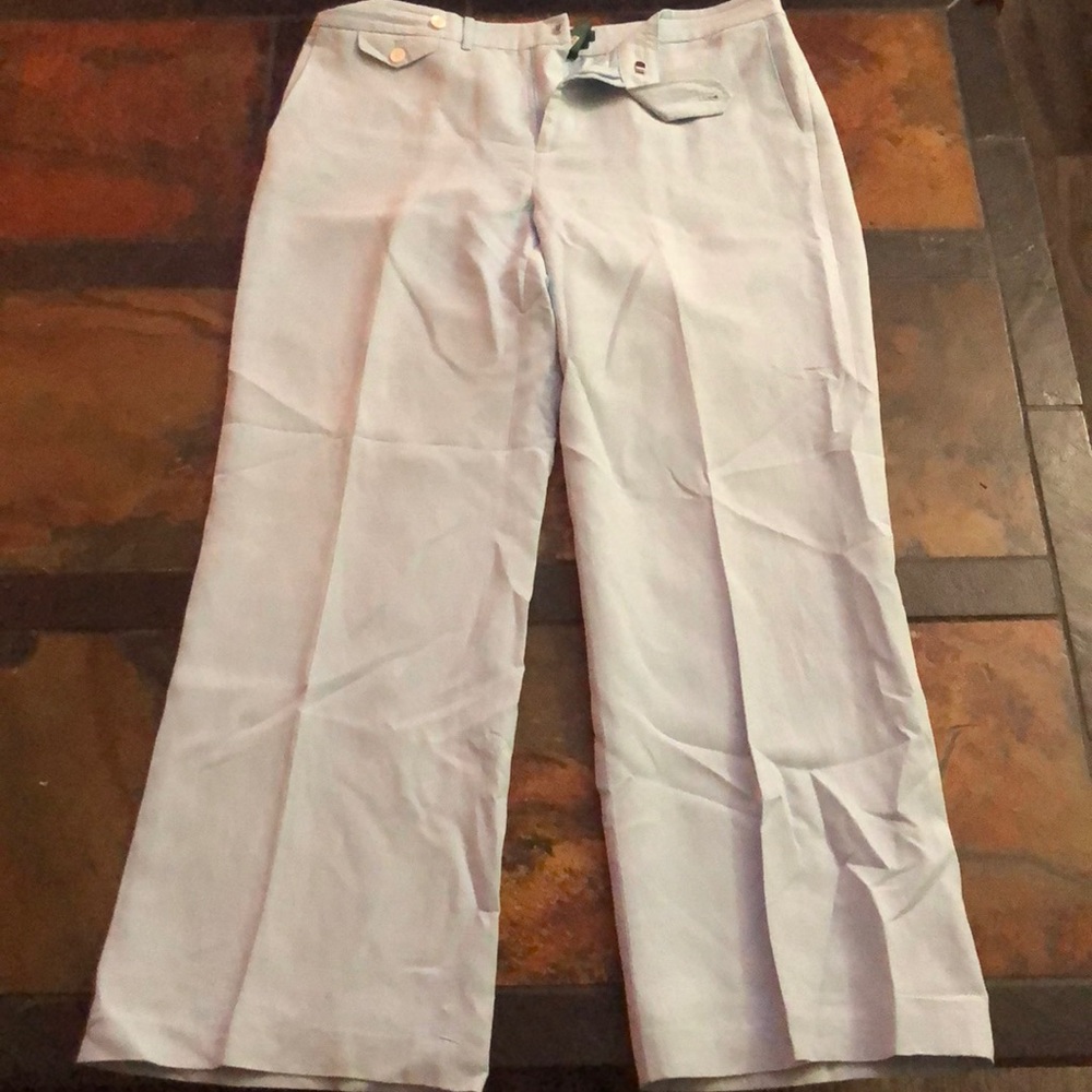 Ralph Lauren size 14 Plight blue linen silk pants
